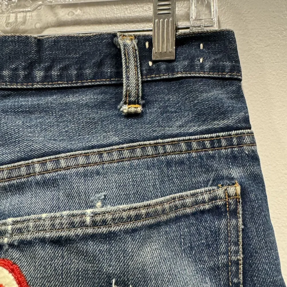 Levi's VTG Jeans 517 Big E Orange Tab Patches Bootcut 1969-1971 Talon Zip 32x34